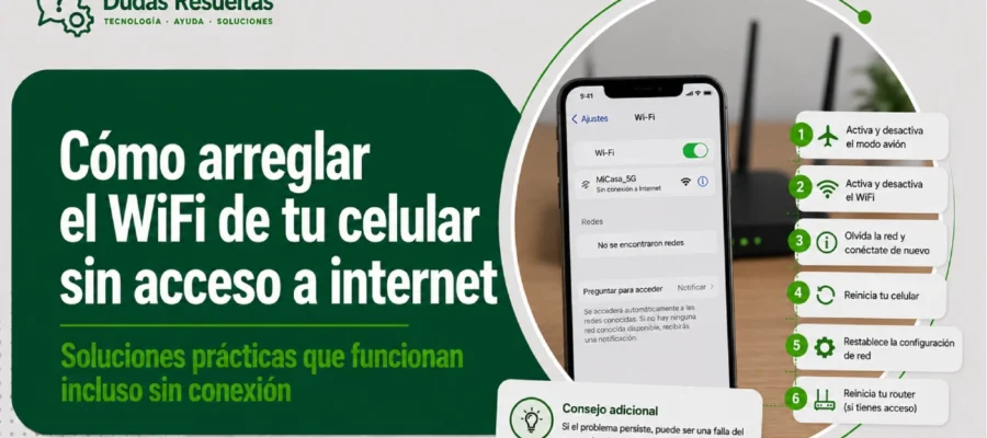 Cómo arreglar el WiFi de tu celular sin acceso a internet