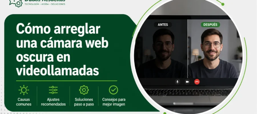 Cómo arreglar una cámara web oscura en videollamadas