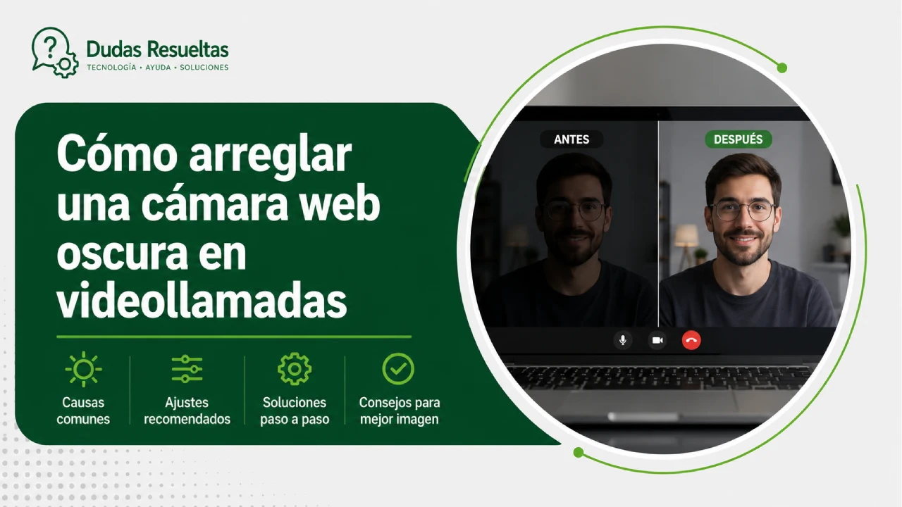 Cómo arreglar una cámara web oscura en videollamadas