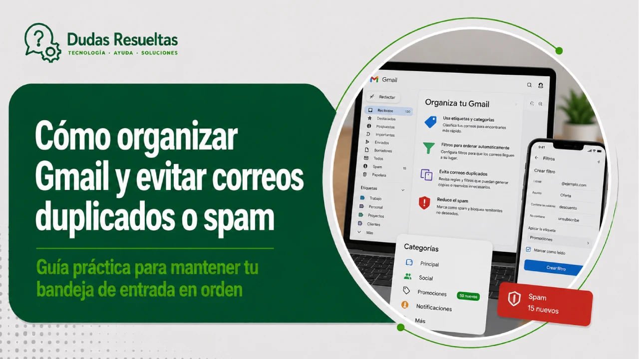 Cómo organizar Gmail y evitar correos duplicados o spam