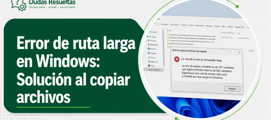 Error de ruta larga en Windows: Solución al copiar archivos