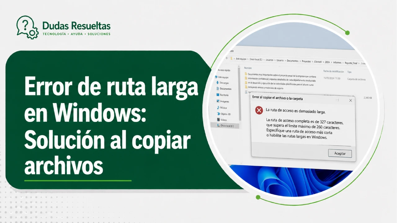 Error de ruta larga en Windows: Solución al copiar archivos
