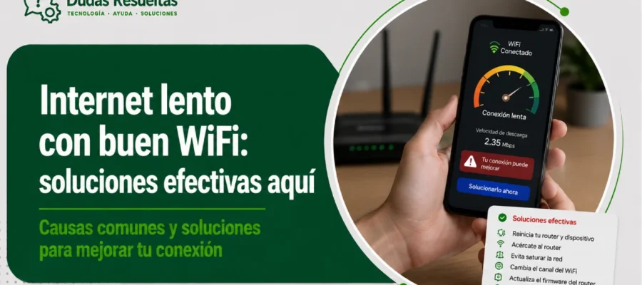 Internet lento con buen WiFi: soluciones efectivas aquí