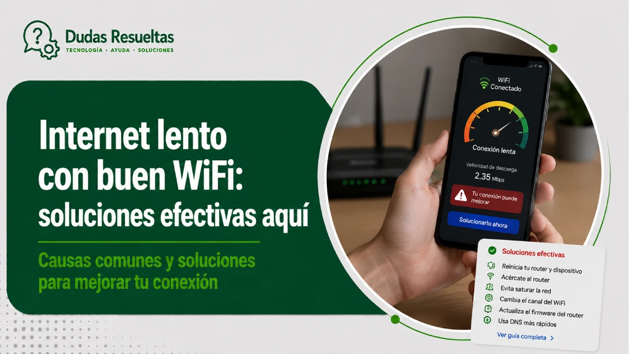 Internet lento con buen WiFi: soluciones efectivas aquí