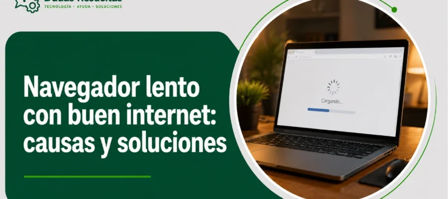 Navegador lento con buen internet: causas y soluciones