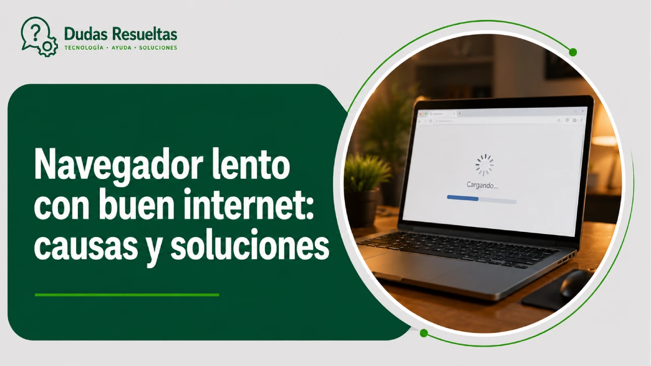 Navegador lento con buen internet: causas y soluciones