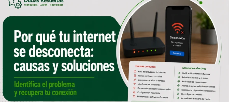 Por qué tu internet se desconecta: causas y soluciones