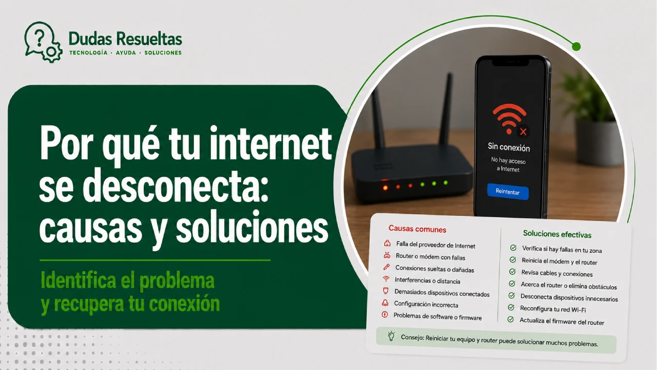 Por qué tu internet se desconecta: causas y soluciones