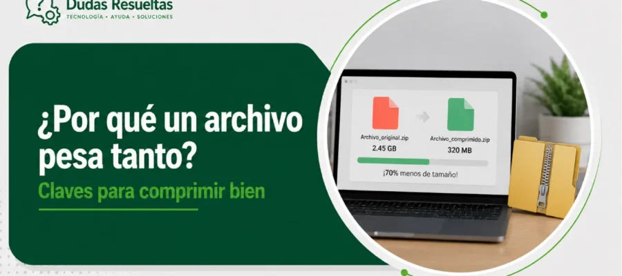Por qué un archivo pesa tanto: claves para comprimir bien