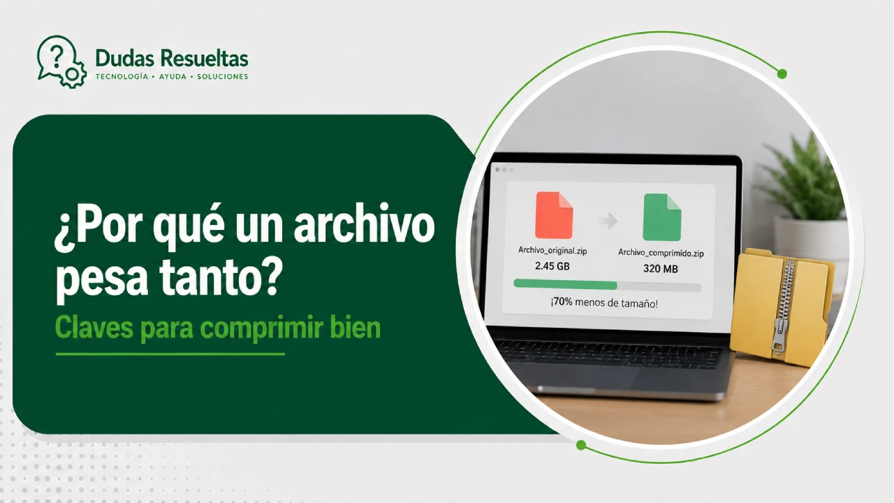 Por qué un archivo pesa tanto: claves para comprimir bien
