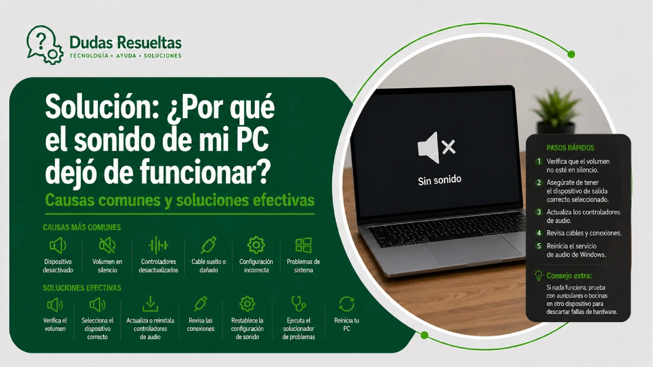 Solución: ¿Por qué el sonido de mi PC dejó de funcionar?