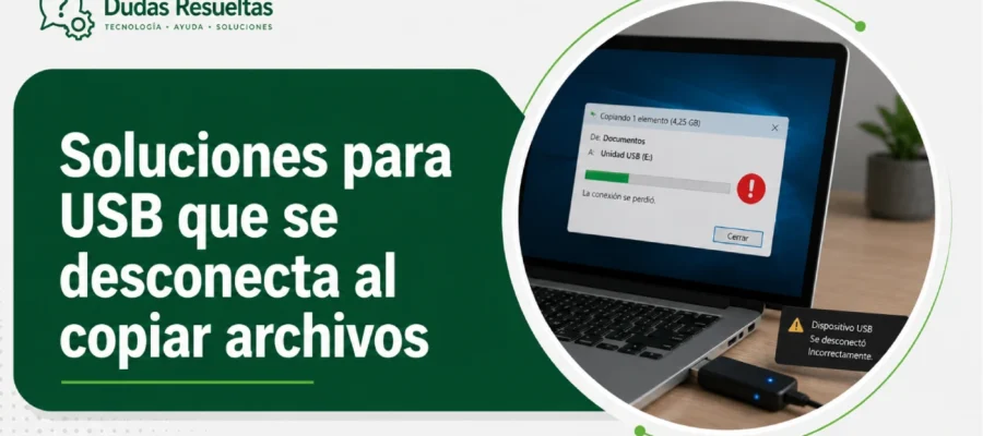 Soluciones para USB que se desconecta al copiar archivos