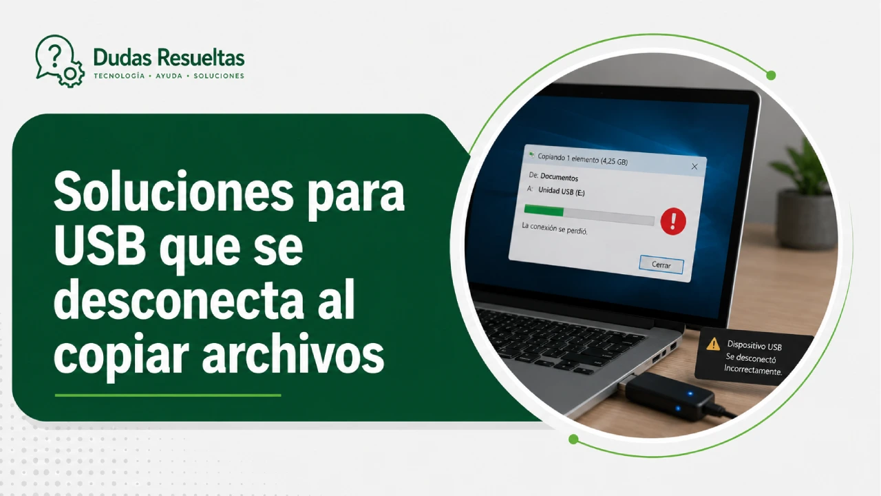 Soluciones para USB que se desconecta al copiar archivos
