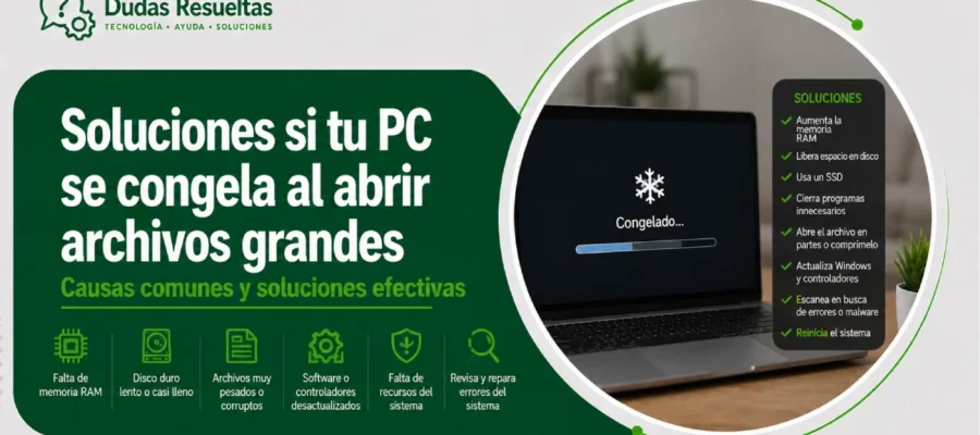 Soluciones si tu PC se congela al abrir archivos grandes