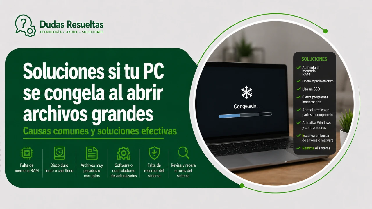 Soluciones si tu PC se congela al abrir archivos grandes