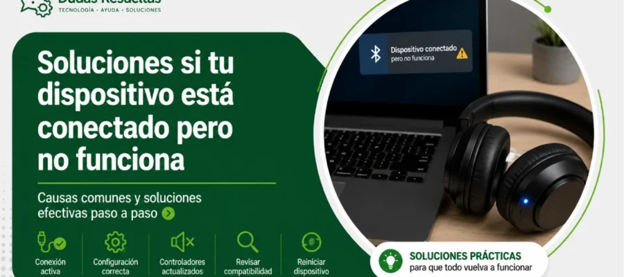 Soluciones si tu dispositivo está conectado pero no funciona