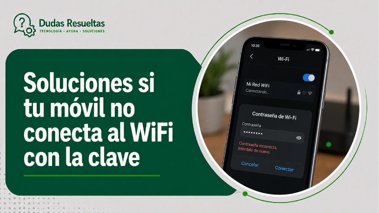 Soluciones si tu móvil no conecta al WiFi con la clave