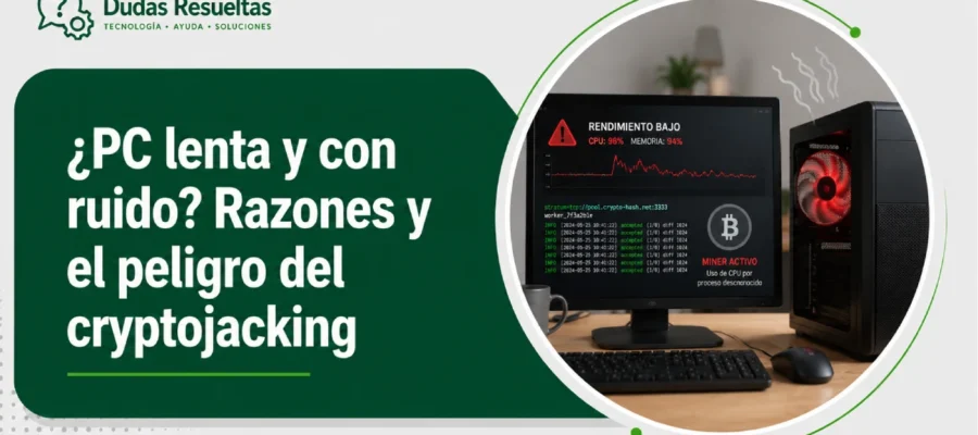 ¿PC lenta y con ruido? Razones y el peligro del cryptojacking