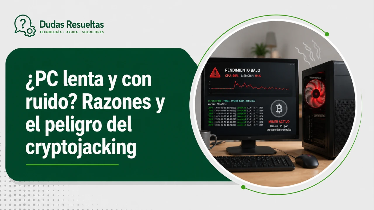 ¿PC lenta y con ruido? Razones y el peligro del cryptojacking