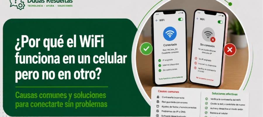 ¿Por qué el WiFi funciona en un celular pero no en otro?