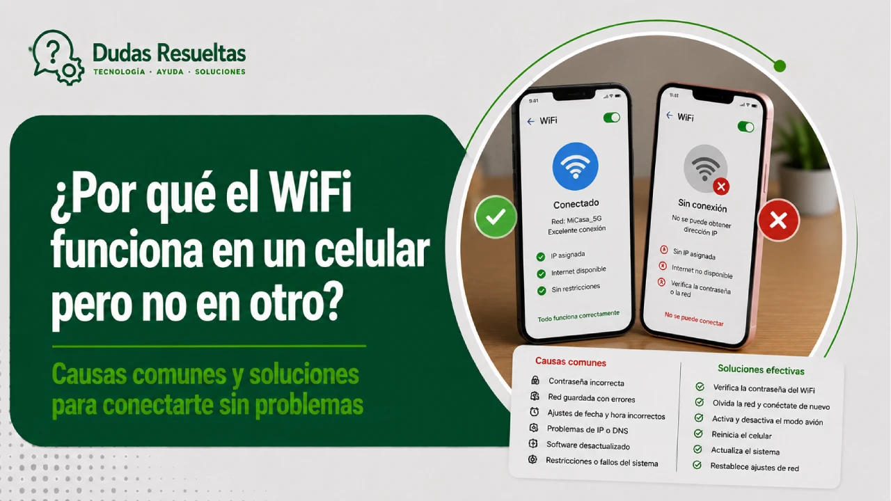 ¿Por qué el WiFi funciona en un celular pero no en otro?