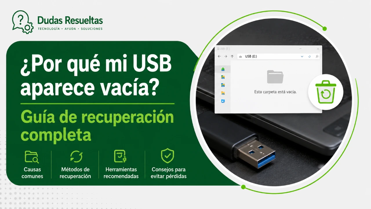¿Por qué mi USB aparece vacía? Guía de recuperación completa