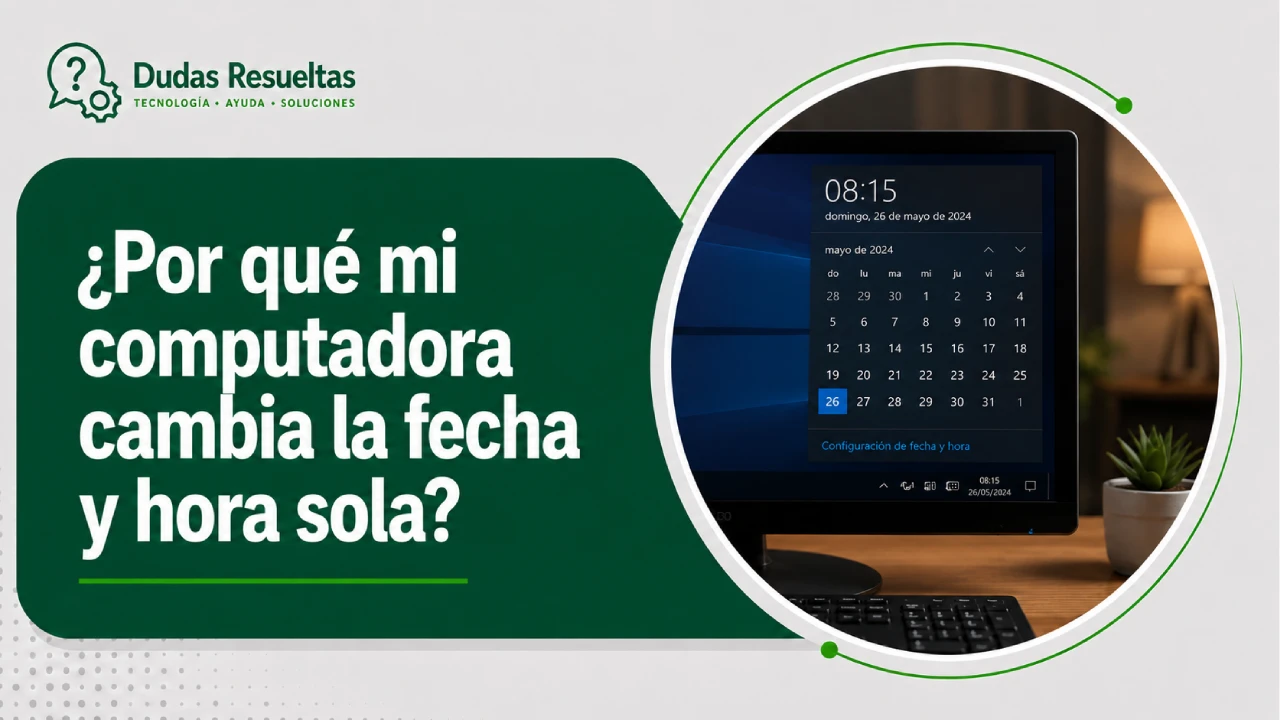 ¿Por qué mi computadora cambia la fecha y hora sola?