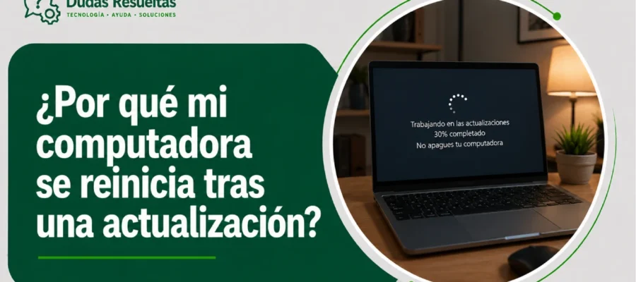 ¿Por qué mi computadora se reinicia tras una actualización?