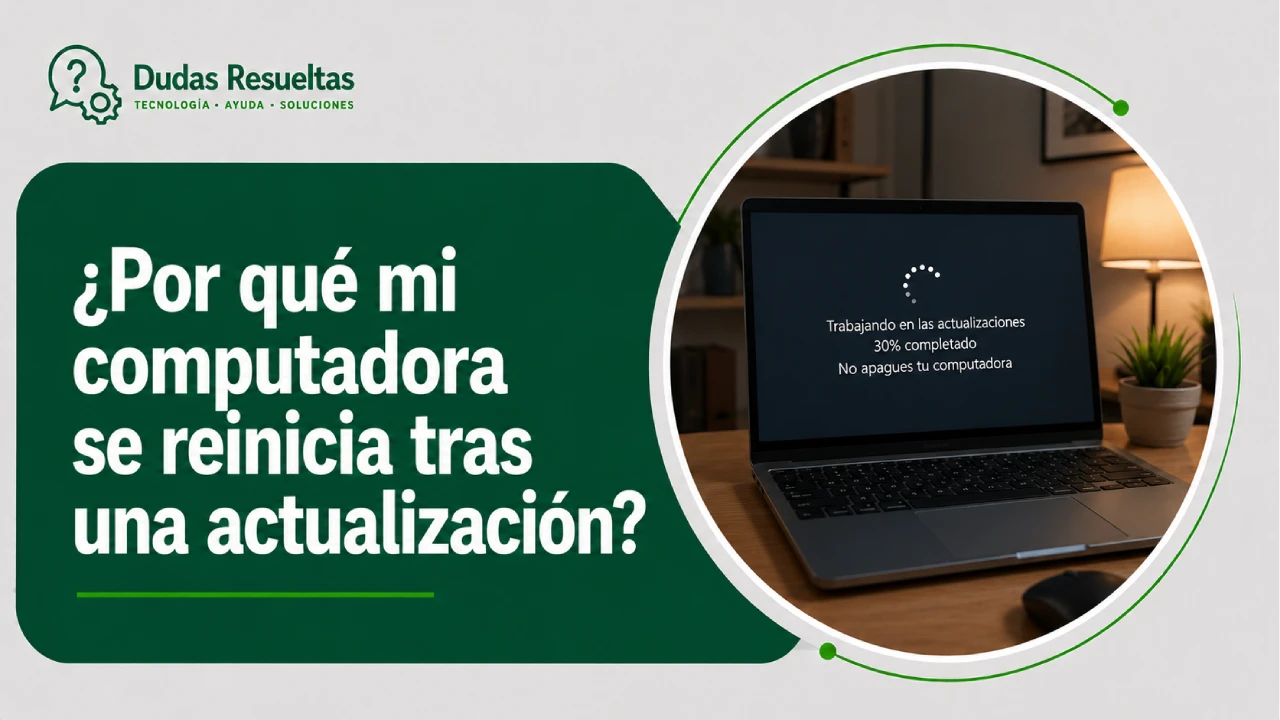 ¿Por qué mi computadora se reinicia tras una actualización?