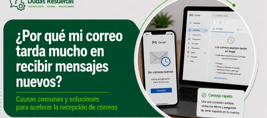 ¿Por qué mi correo tarda mucho en recibir mensajes nuevos?