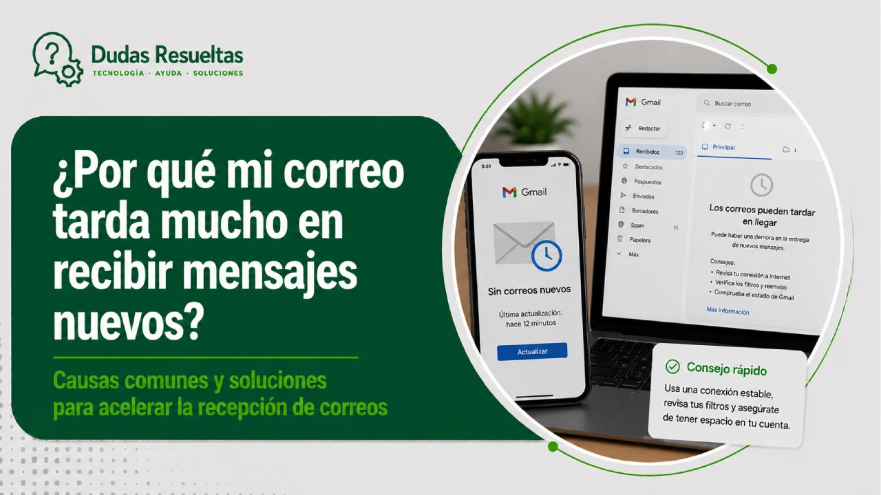 ¿Por qué mi correo tarda mucho en recibir mensajes nuevos?