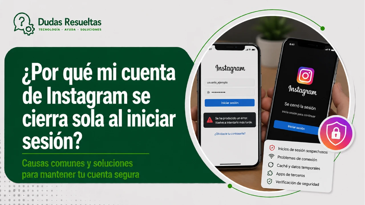 ¿Por qué mi cuenta de Instagram se cierra sola al iniciar sesión?
