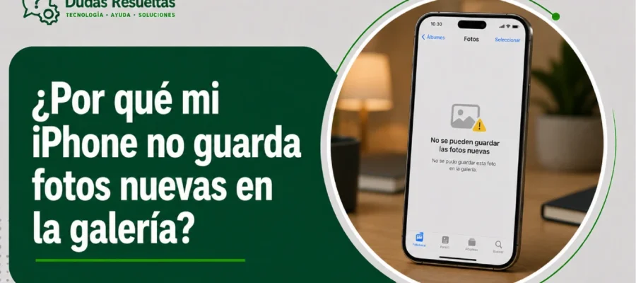 ¿Por qué mi iPhone no guarda fotos nuevas en la galería?