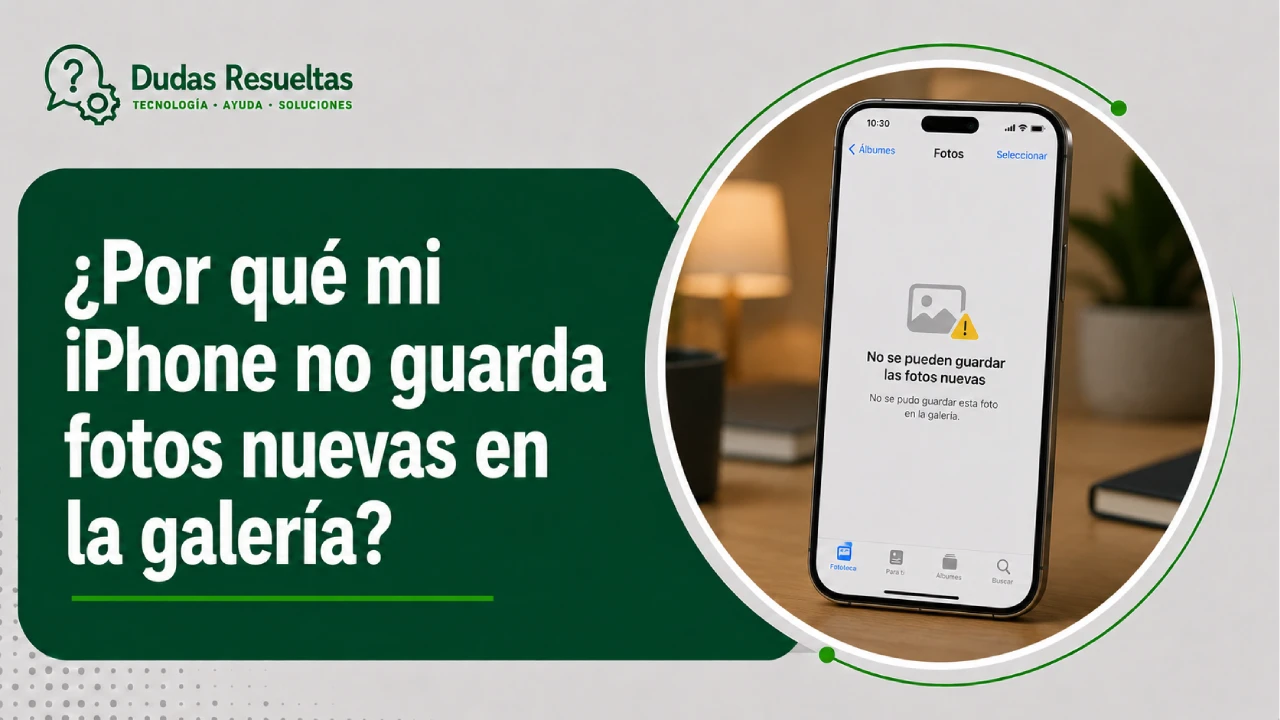 ¿Por qué mi iPhone no guarda fotos nuevas en la galería?