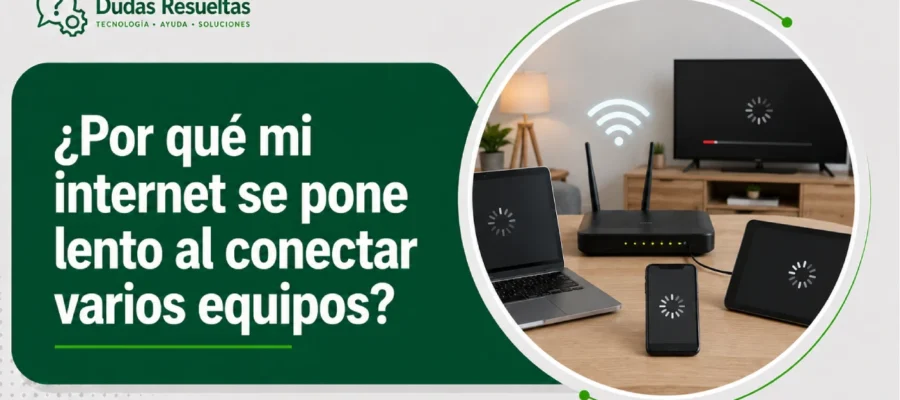 ¿Por qué mi internet se pone lento al conectar varios equipos?