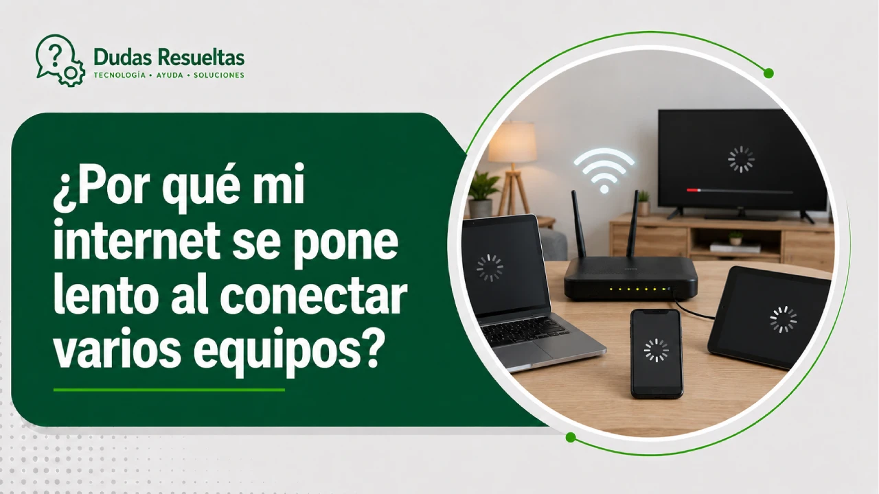 ¿Por qué mi internet se pone lento al conectar varios equipos?
