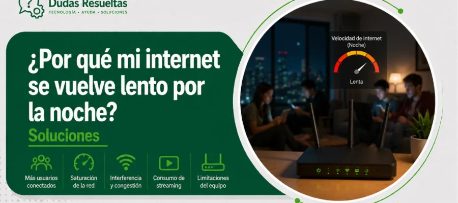 ¿Por qué mi internet se vuelve lento por la noche? Soluciones