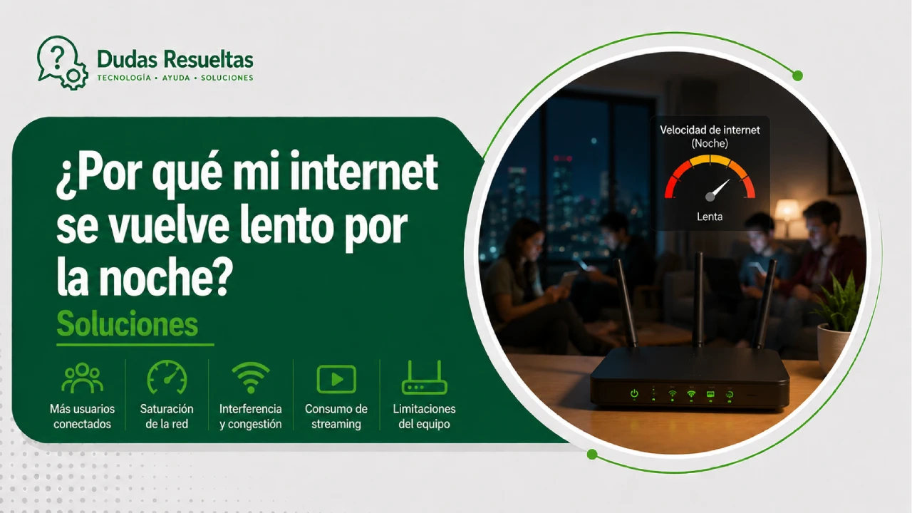 ¿Por qué mi internet se vuelve lento por la noche? Soluciones