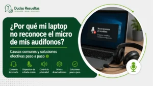¿Por qué mi laptop no reconoce el micro de mis audífonos?