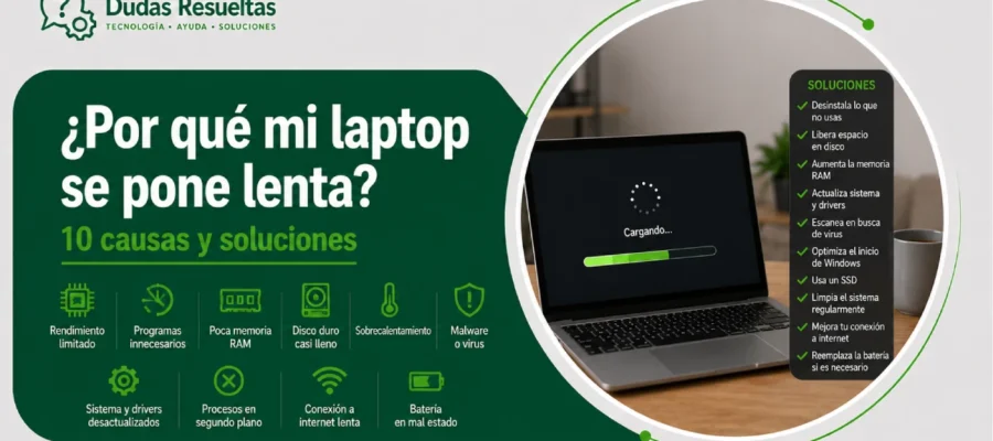 ¿Por qué mi laptop se pone lenta? causas y soluciones