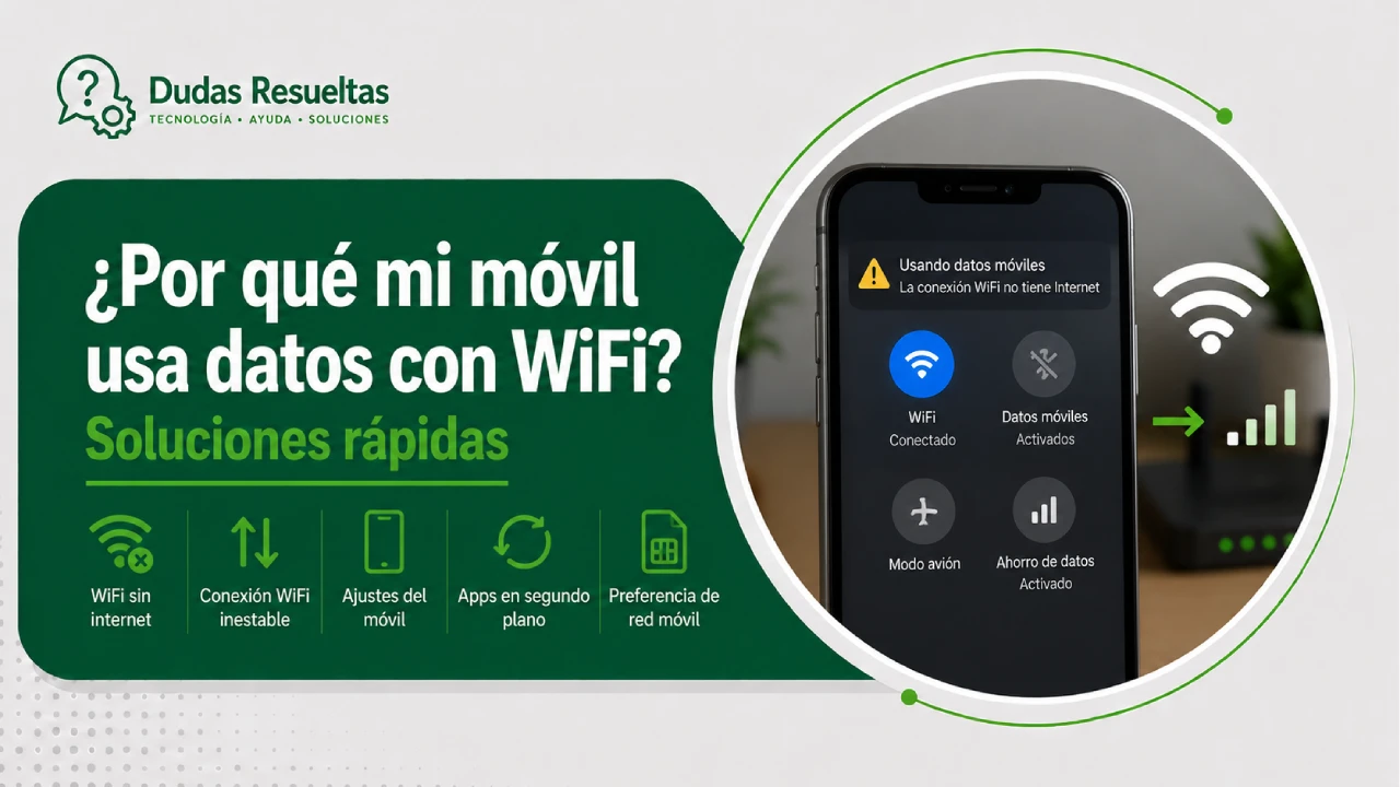¿Por qué mi móvil usa datos con WiFi? Soluciones rápidas