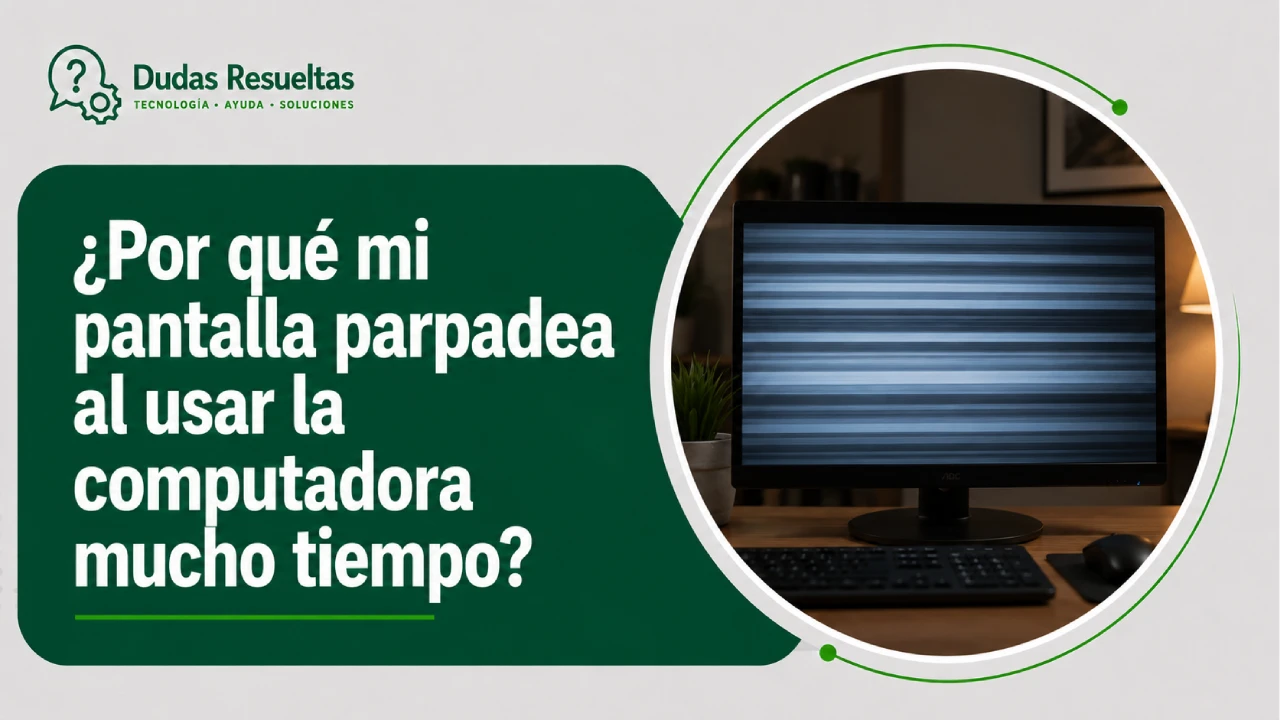 ¿Por qué mi pantalla parpadea al usar la computadora mucho tiempo?