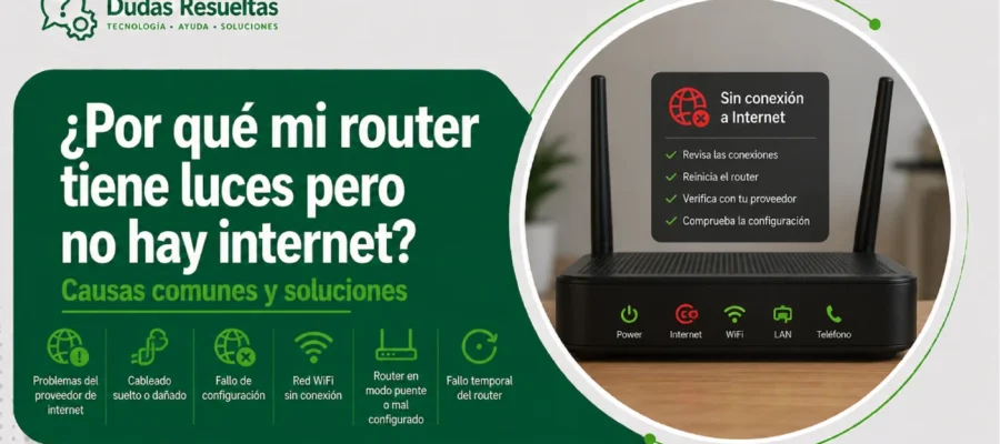 ¿Por qué mi router tiene luces pero no hay internet?