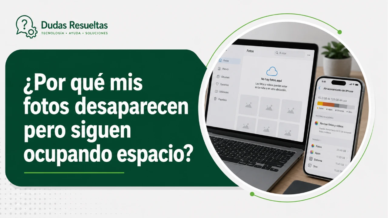 ¿Por qué mis fotos desaparecen pero siguen ocupando espacio?
