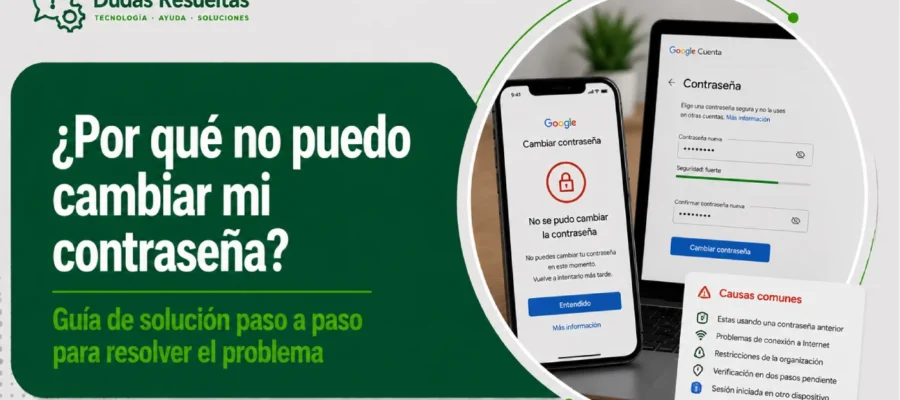 ¿Por qué no puedo cambiar mi contraseña? Guía de solución