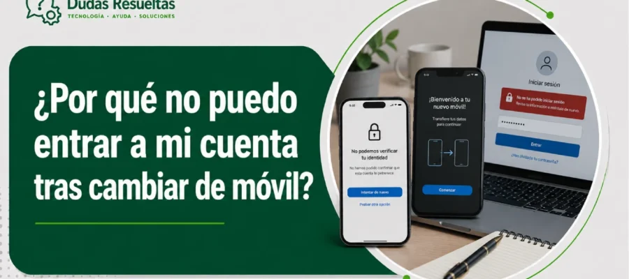 ¿Por qué no puedo entrar a mi cuenta tras cambiar de móvil?