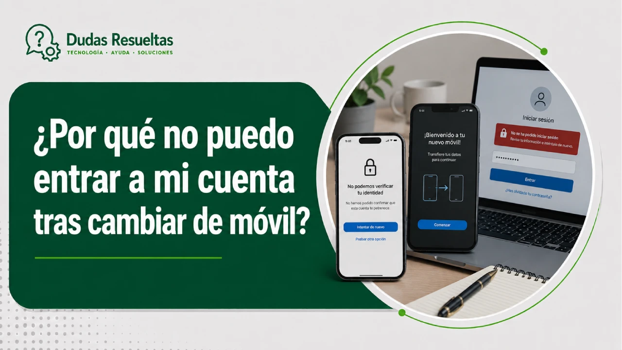 ¿Por qué no puedo entrar a mi cuenta tras cambiar de móvil?