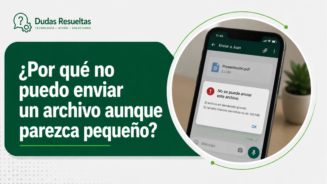 ¿Por qué no puedo enviar un archivo aunque parezca pequeño?