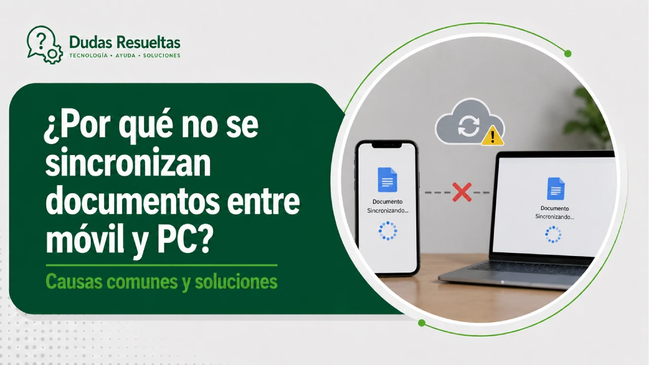 ¿Por qué no se sincronizan documentos entre móvil y PC?