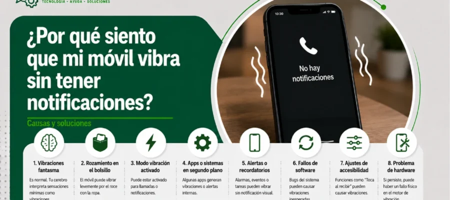 ¿Por qué siento que mi móvil vibra sin tener notificaciones?